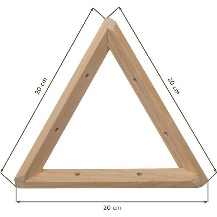Astigarraga Kit Line Wandregalhalter Triangel Winkel 20x20x20 cm, Regalwinkel aus Vollholz, Regalhalter