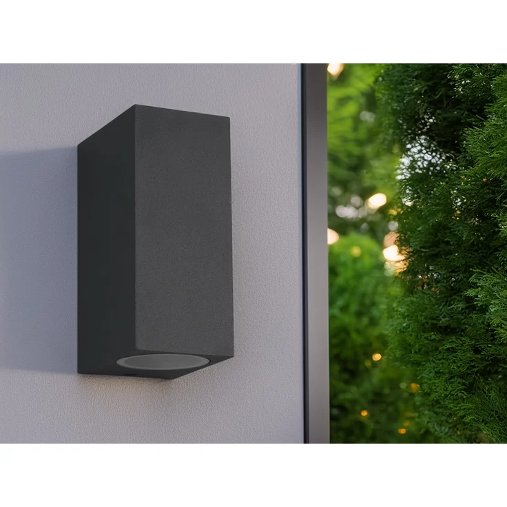 Trio Leuchten Außen-Wandleuchte Roya GU10 anthrazit Up- & Downlight – Bild 6