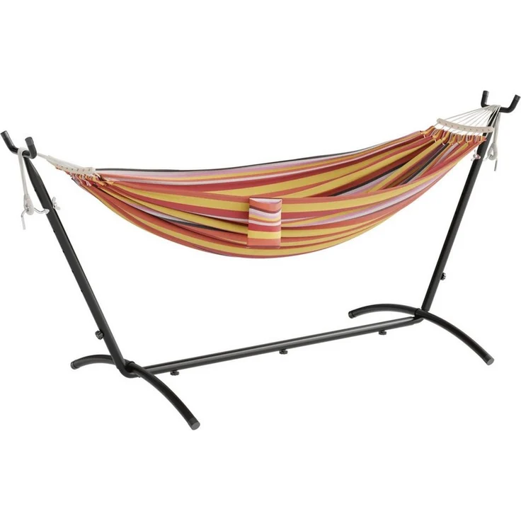 Mondeer Hängemattengestell Gartenhängematte, (Doppelhängematte), 6 Höhen verstellbar, mit Gestell bis 270kg – Bild 5