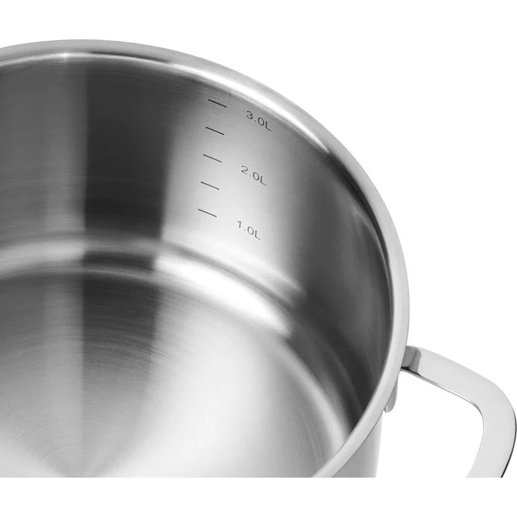 SCHULTE-UFER Topf-Set Industar, Edelstahl 18/10 (Set, 7-tlg, 3 x Topf, 3 x Deckel, 1 x Pfanne), Ø 16 / 20 / 24 / 28 cm – Bild 3