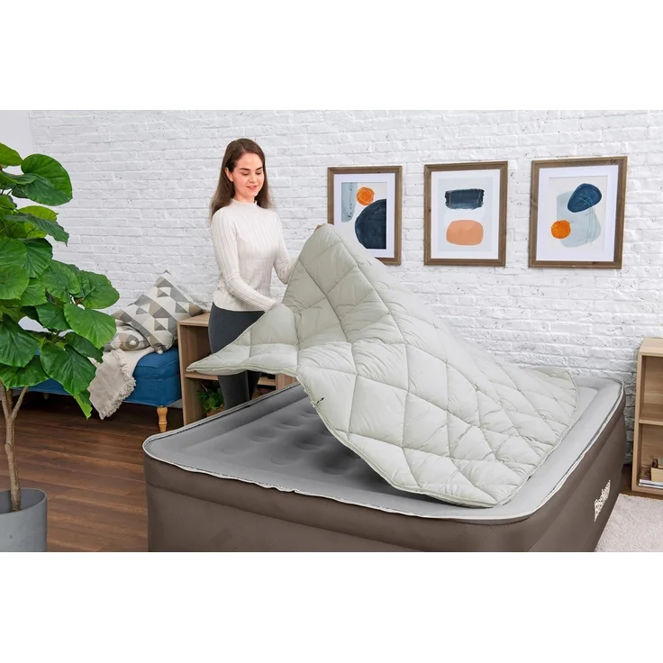 Fortech™ Doppelluftbett mit Reißverschlussbezug & integrierter Elektropumpe 203 x 152 x 51 cm – Bild 11