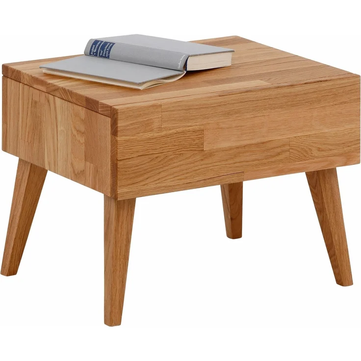 Home affaire Nachttisch Natali, mit einer Schublade, aus massiver Eiche, Breite 45 cm – Bild 5