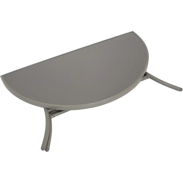 Wandtisch Palermo halbrund, Metall + Glas schwarz – Bild 3