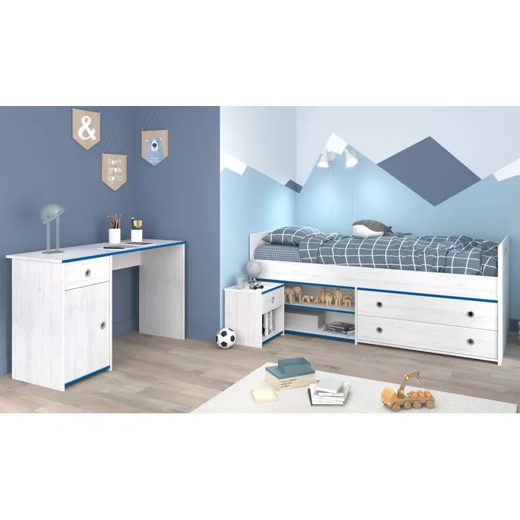 Parisot Kinderzimmer und Jugendzimmer Smoozy in weiß Kiefer Set 3-tlg.