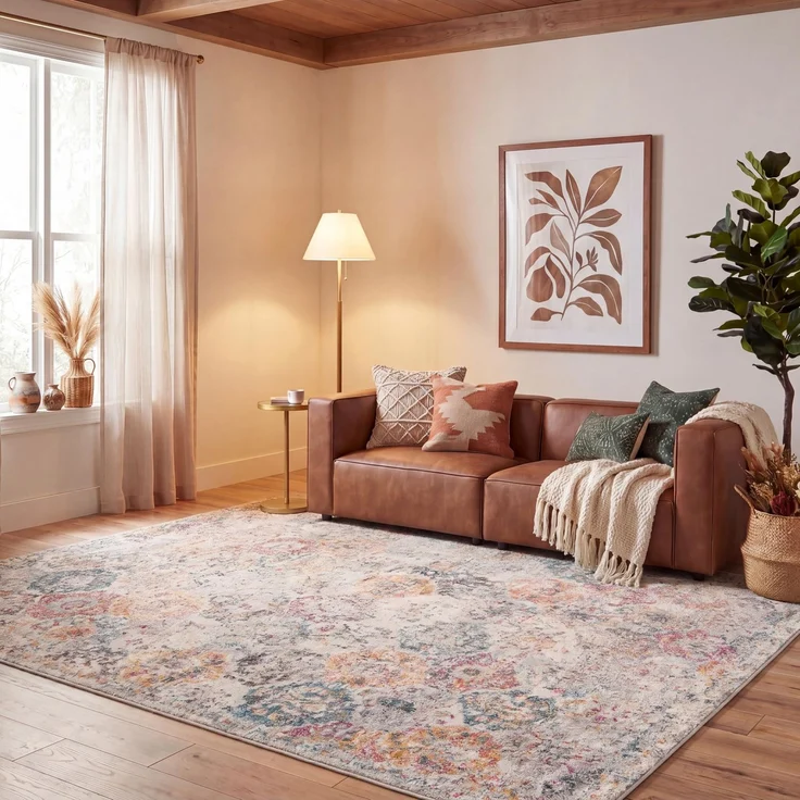 SAFAVIEH Madison Collection Teppich, MAD611A, Bohemian-Stil, Vintage-Stil, Vorleger Vintage 8' x 10' Grau/Gold