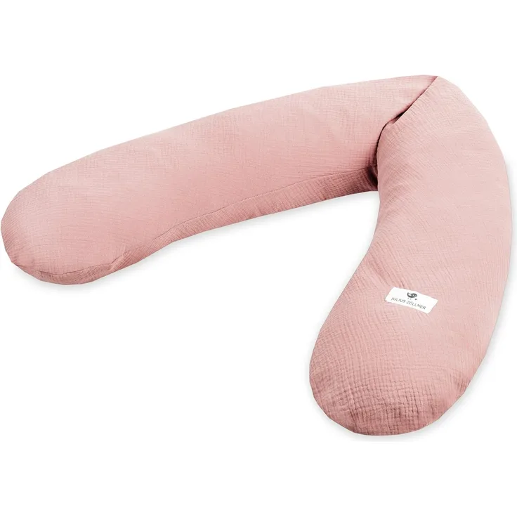 Julius Zöllner Stillkissen Musselin, 100% Musselin-Baumwolle, gefüllt mit EPS-Perlen dusty rose, 190