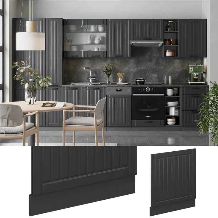 Frontblende Fame-Line Dunkelgrau 60 cm , AP Eiche Vicco – Bild 3