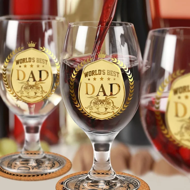 Bierglas Personalisierte Gravur Papa Dad Geburtstag 5 Dad Biergläser – Bild 3