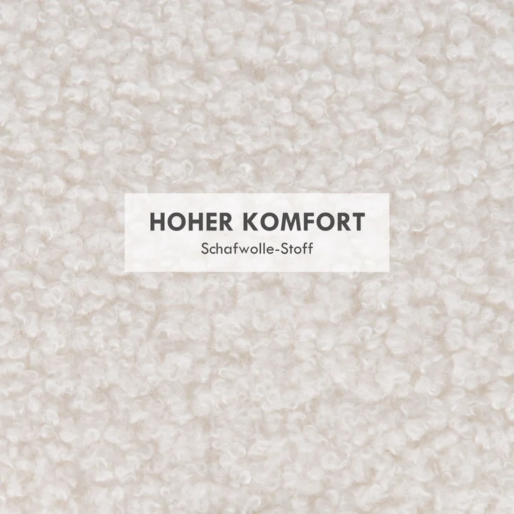 HOMCOM Sitzhocker, Polyester, MDF, Weiß, 56L x 56L x 42Hcm – Bild 6