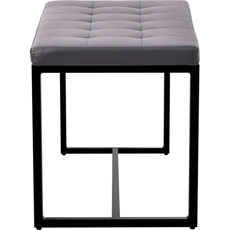 CLP Sitzbank Barci mit Polsterung und schwarzem Eisengestell,grau Kunstleder – Bild 6