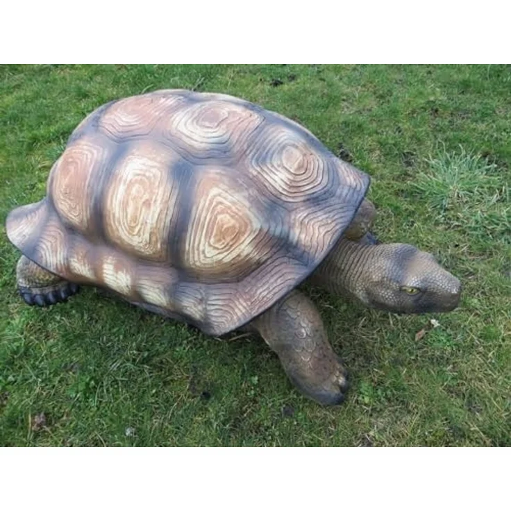 XXL Premium Schildkröte lebensgross ca. 110cm Riesenschildkröte Garten Deko Figur – Bild 3