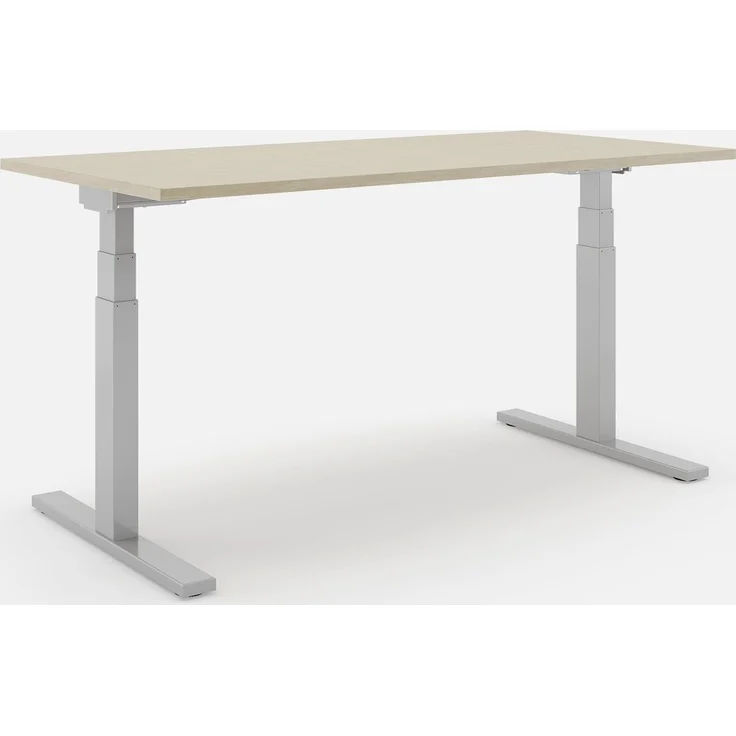 SLS 670 PRO Schreibtisch - 160 , Eiche , Silber – Bild 1