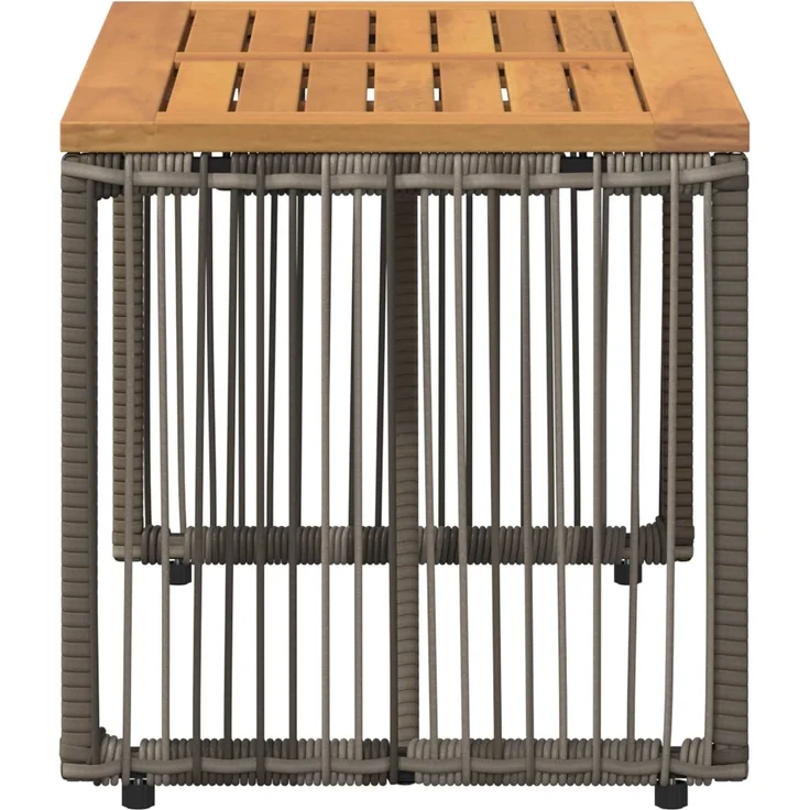 vidaXL Tisch für Outdoor Grau und Braun 80 x 40 x 40 cm Poly-Rattan 42025165 – Bild 6