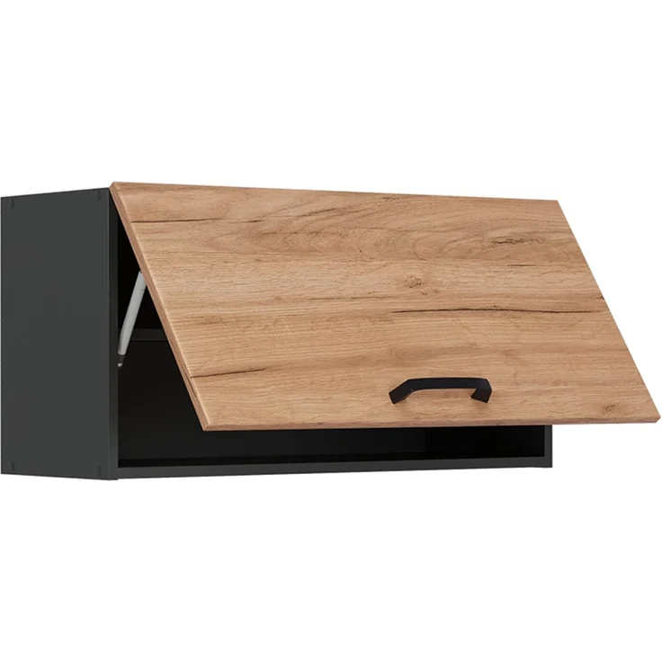 Hängeschrank R-Line Goldkraft Eiche/Anthrazit 80 cm Flach Vicco – Bild 3