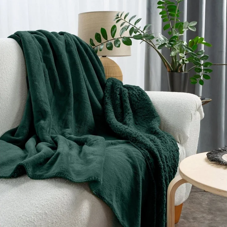 Wohndecke TEDY warme Decke für Herbst & Winter, Eurofirany, Teddy-Fleece, kuschelige Sofadecke, Sesselschoner, Extra weich – Bild 4