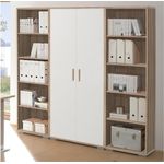 Büro-Set >Clermont< in Sonoma-Eiche/Weiß - 184x186x35cm (BxHxT)