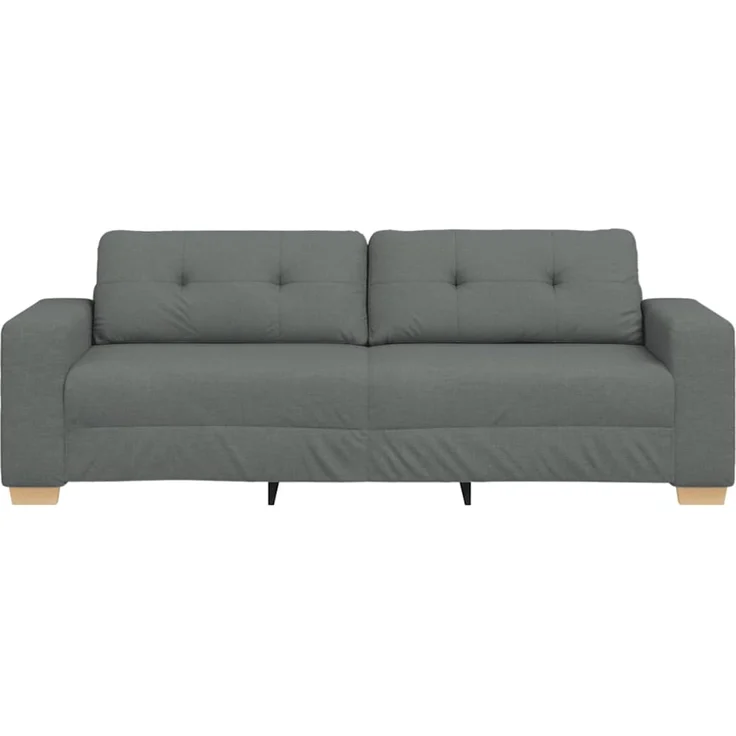 vidaXL 3-Sitzer-Sofa Dunkelgrau 220x78x80 cm Stoff 4105089 – Bild 4
