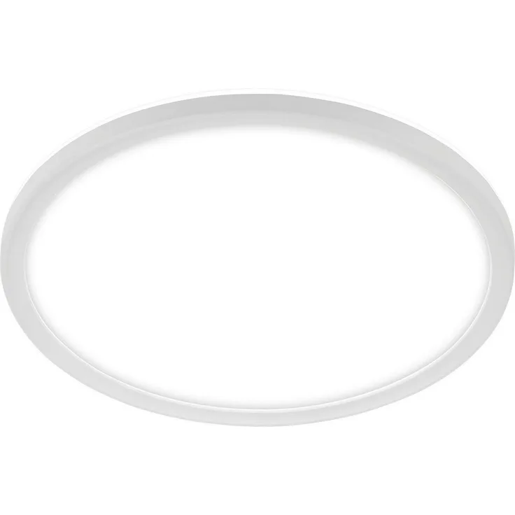 BRILONER Leuchten – LED Bad Deckenleuchte mit Backlight, IP44 LED Badezimmerlampe, ultraflach, neutralweißes Licht, Weiß, 290x35 mm (DxH)
