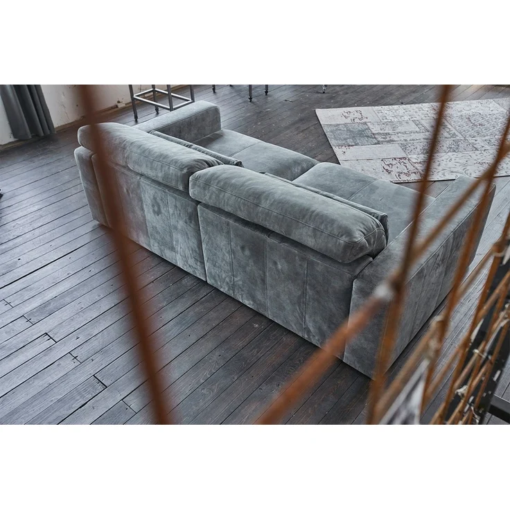 Sofa Ledersofa GIGANT 4 Sitzer Leder nobile anthrazit 86 x 148 x 295 cm – Bild 6