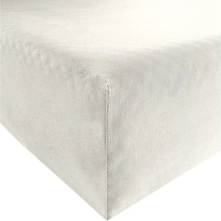 Erwin Müller 'Freising' Spannbettlaken, Gummizug: Rundumgummi, 1 Stück, Elasthan-Jersey-Stretch Uni, Weiß, Spannbettlaken | 80x200 - 80x220 cm – Bild 5
