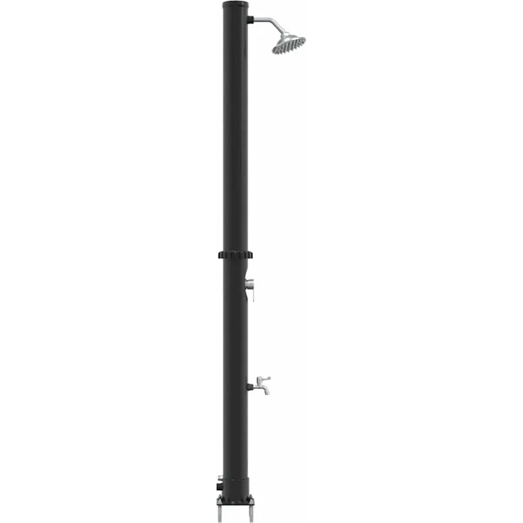 vidaXL Außen Solardusche Schwarz 217 cm PVC und Aluminium 42003412 – Bild 1