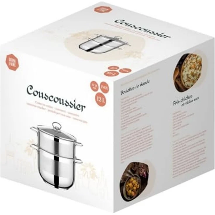Urban Living 12 Liter Couscous-Topf Ø 28 cm Edelstahl Kochtopf 31322 – Bild 5