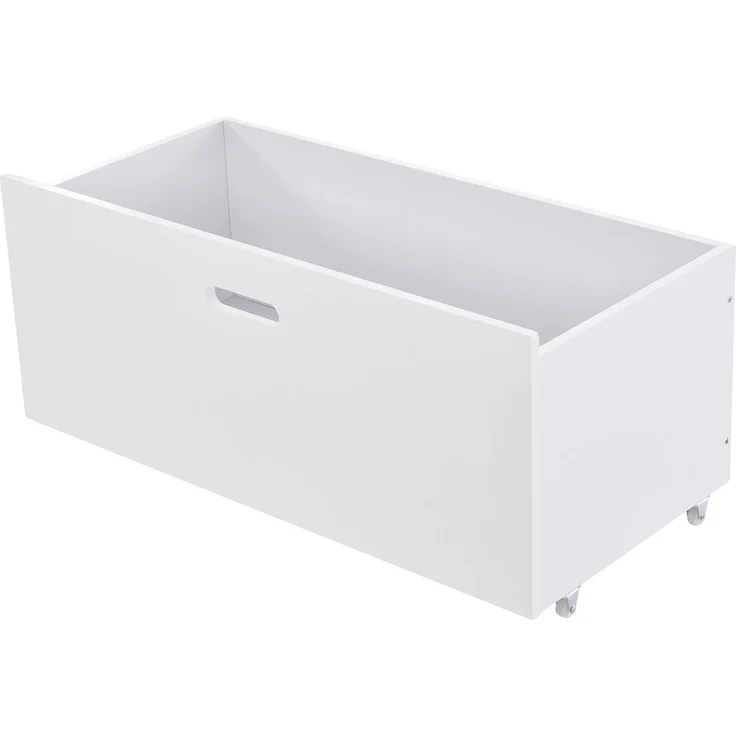 Merax Hausbett Kinderbett Jugendbett 200x90 Mit Schubladen und Ablagefächern Geeignet für Jungen und Mädchen Mit Anti-Drop-Geländer, Weiß – Bild 6