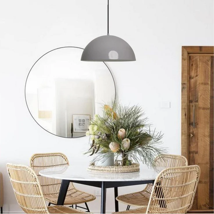 Bamyum Pendelleuchte Bamyum Hängelampe Vintage Ø26 cm E27 Metall Lampe, ohne Leuchtmittel – Bild 2