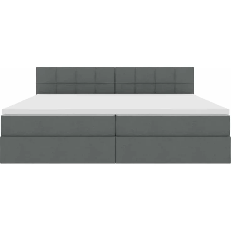 vidaXL LED-Speicherbett mit Matratze Dunkelgrau 200 x 200 cm Stoff 3371167 – Bild 7