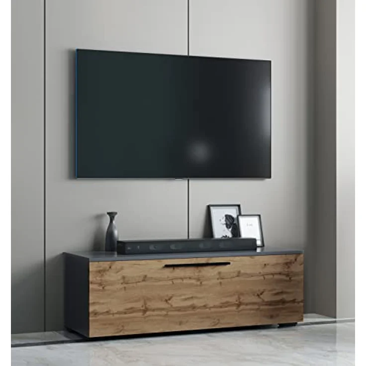 MID.YOU Lowboard Anthrazit, Holzwerkstoff, stehend, 115x39x40 cm für Wohnzimmer – Bild 2