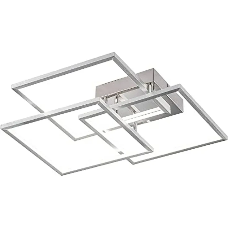 LED Deckenleuchte, silber, warmweiß, L 48 cm, MANAS