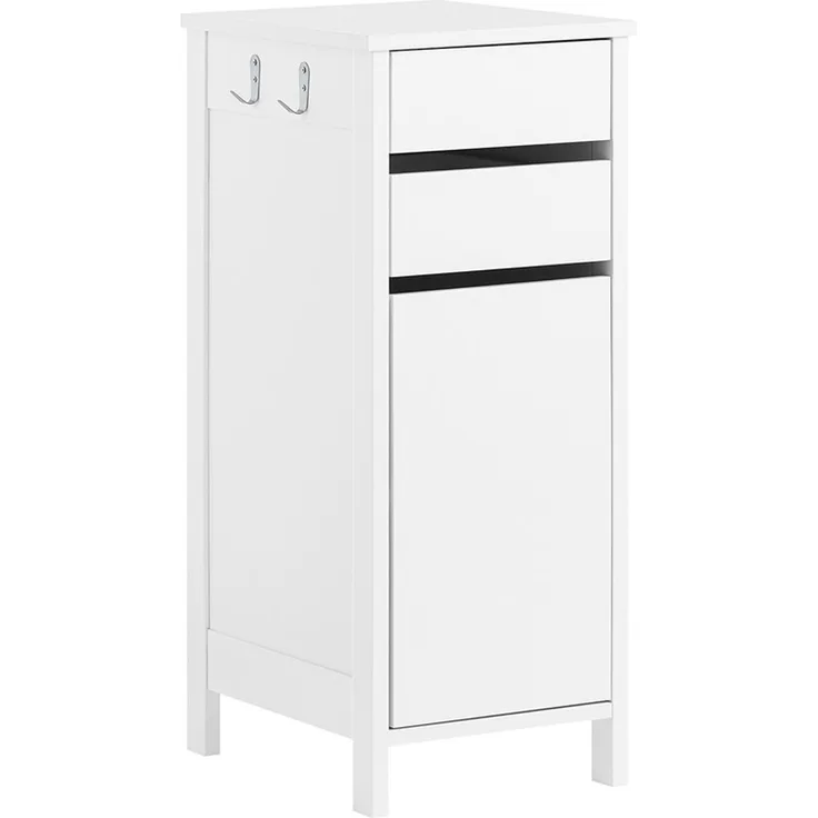 SoBuy FWT108-W Schmale Kommode, MDF, Lackiert, Weiß, 40 x 76 x 30 cm