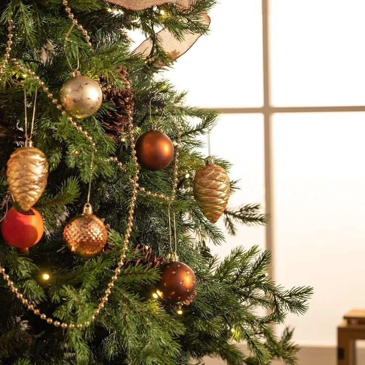 Weihnachtskugeln 100 TLG Kunststoff Christbaumkugeln 3-16cm Wald Thema – Bild 2