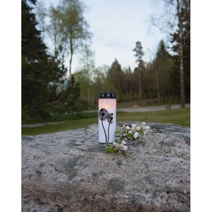 LED Grabkerze -Dandelion', Timer, hohe Leuchtdauer, warmweiß, 21cm – Bild 5