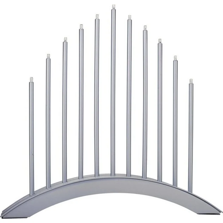 MeLiTec Fensterleuchter SL19-1, LED wechselbar, warmweiß, LED, Lichterbogen, Schwibbogen, Advent, Weihnachtsleuchter, Chrom, XMAS – Bild 3