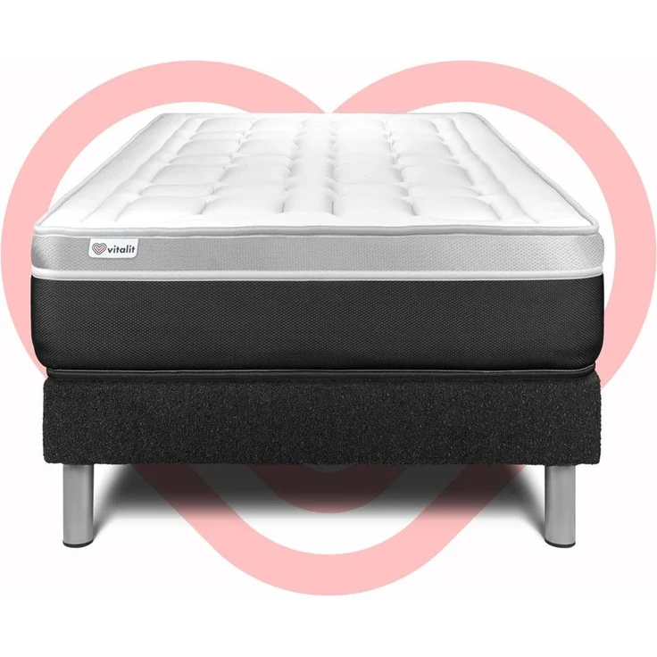 Matratzenset VITAL SOFT 90x190 cm Bettrahmen Kit schwarz – Bild 2
