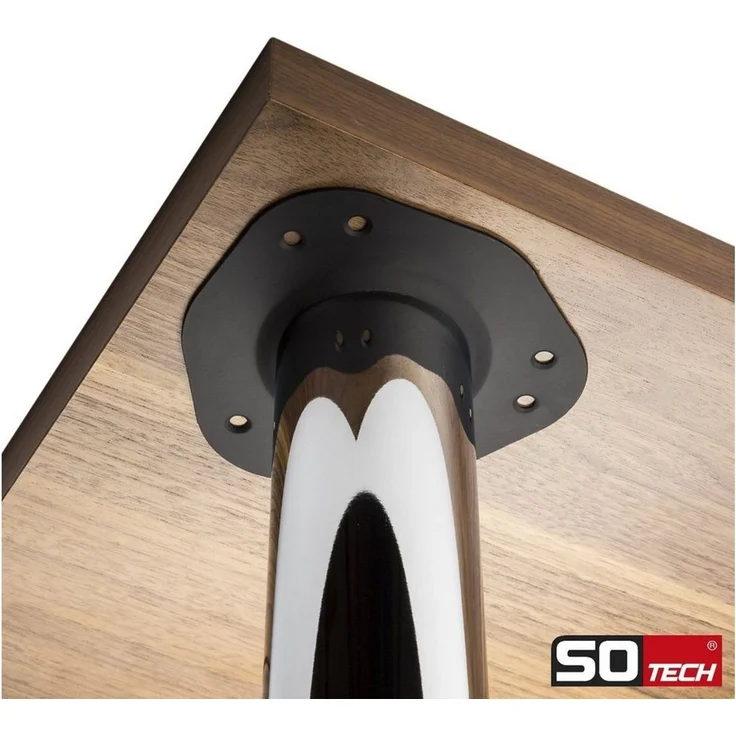 SO-TECH® Tischbein Ø 76 / 80 mm, belastbar bis 75 kg pro Stück, H: 71cm, Stahl, Chrom poliert, höhenverstellbar bis 32mm, 4x – Bild 3