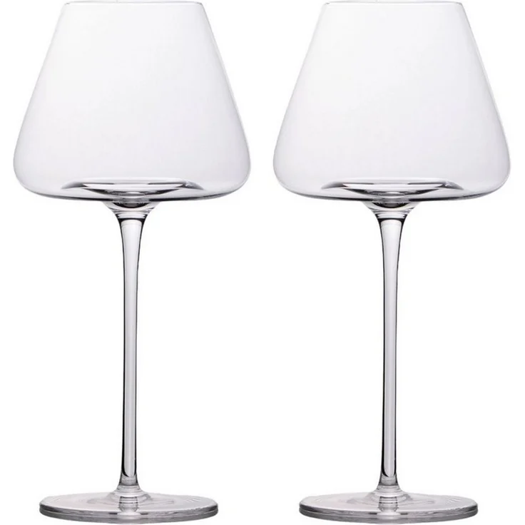 Intirilife Weinglas Weingläser 600 ml Weißwein Rotwein Glas Kelch spülmaschinenfest, 2-tlg, Glas, 2x Wein Glas 600ml Rotwein Glas Kelch Spülmaschinenfest Kristallglas – Bild 1