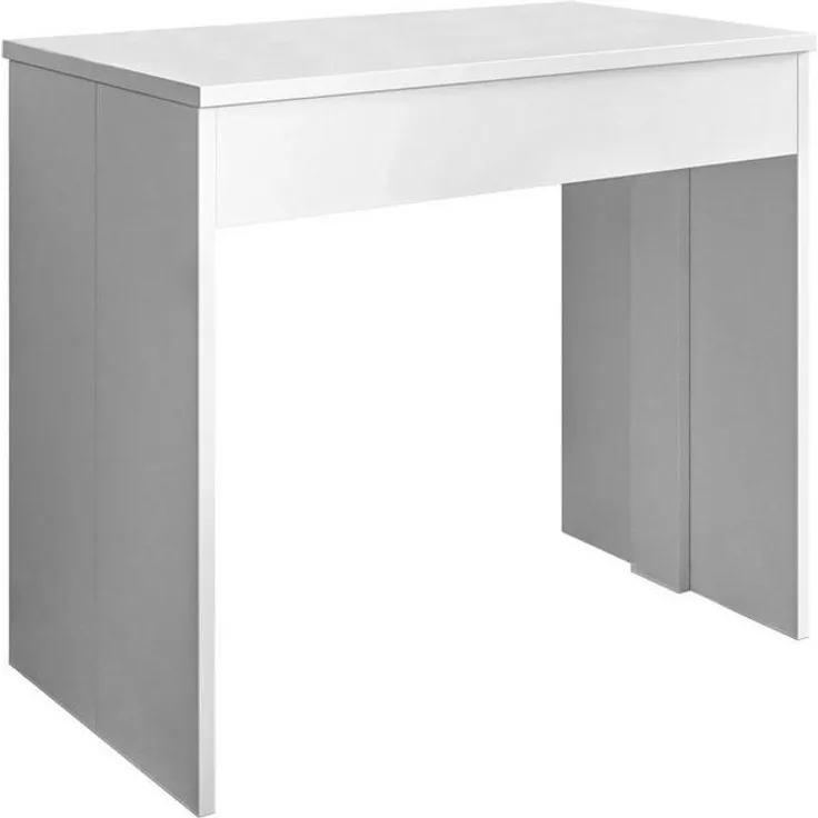 Lookway Konsolentisch WHITE Ausziehbar Esstisch, Breite: 50 - 302 cm