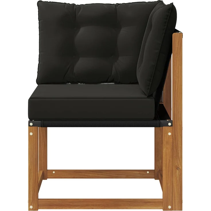 vidaXL Outdoor Ecksofa Massivholz Akazie und Textilene Stoff Natur 900603 – Bild 4