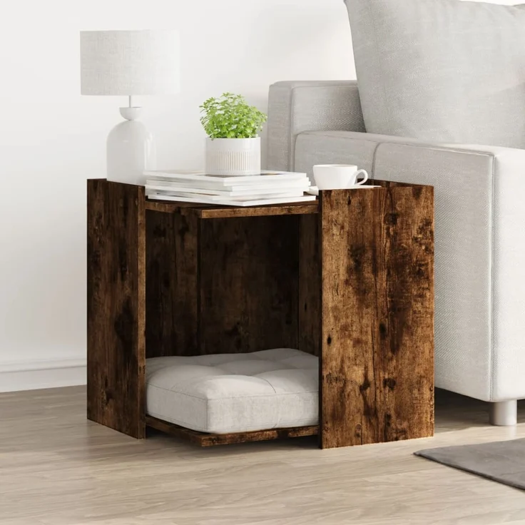 vidaXL Katzenklo Räuchereiche 53x53x51 cm Holzwerkstoff 857755 – Bild 3