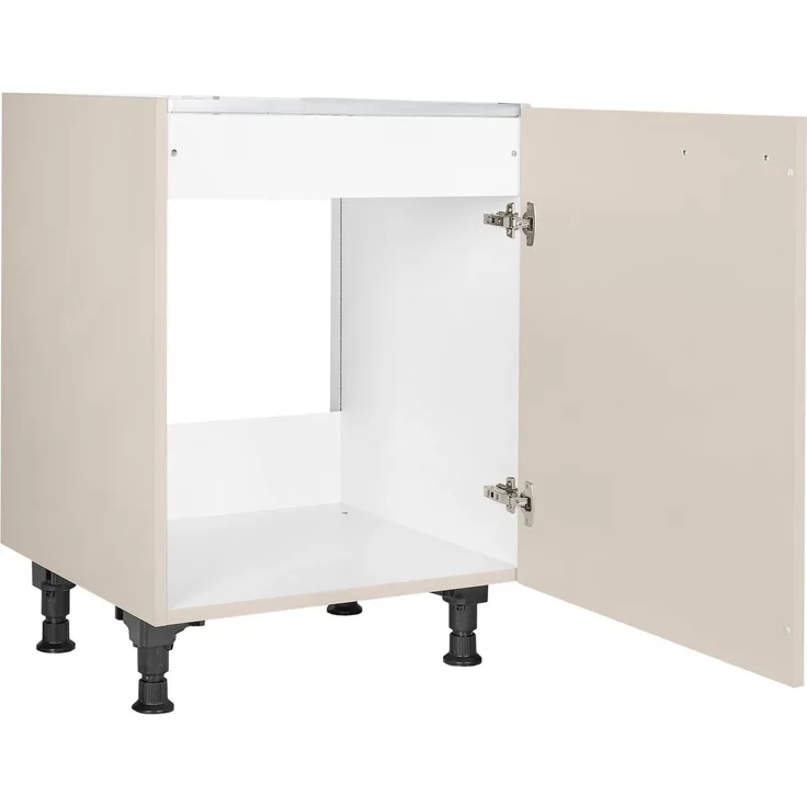 nobilia® Spülenschrank "Laser", Ausrichtung wählbar, vormontiert, in den Breiten 45 und 60 cm, mit höhenverstellbaren Sockelfüßen