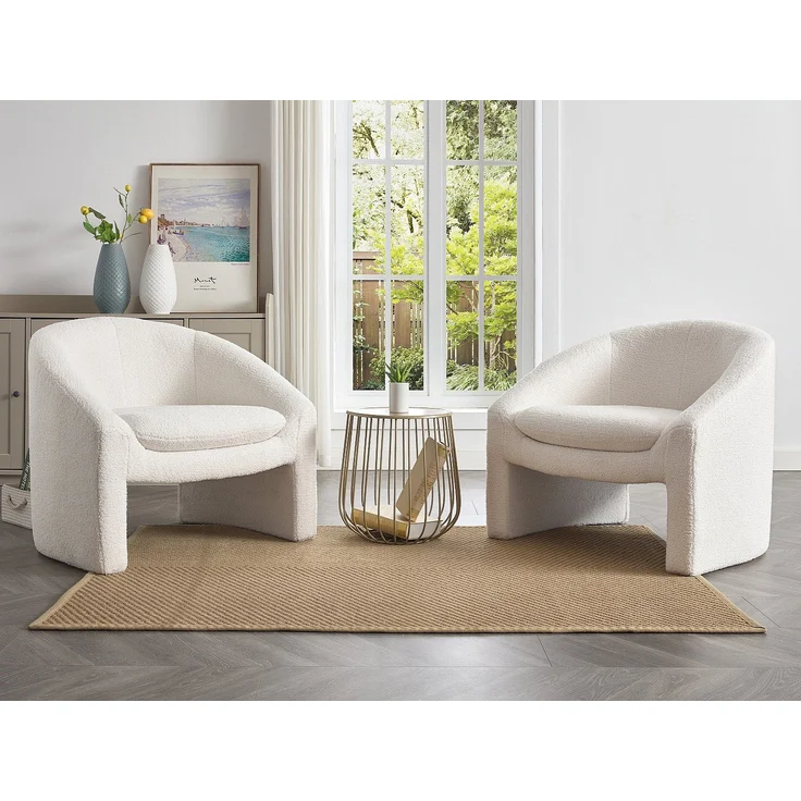 Vente-unique - OSSANA - Sessel mit gerader Rückenlehne - Plastik - Kunststoff (PVC) - Weiß - 83 x 74 x 74 cm – Bild 2