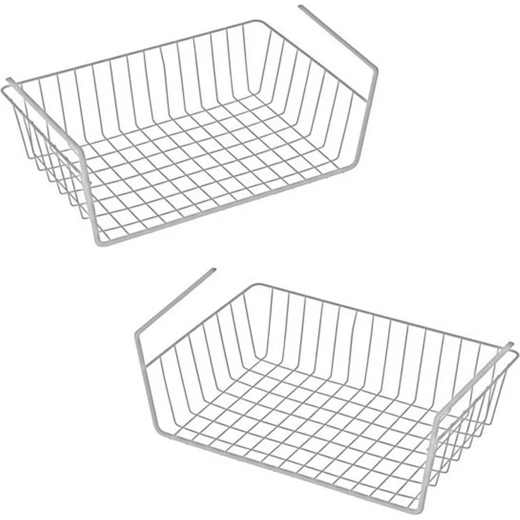 Spetebo Regalkorb Unterregal Hängekorb (Set, 1 St, 2er Set), zum Anbringen an Schrankfächern – Bild 4