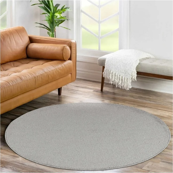 Carpettex Veloursteppich Unicolor - Einfarbig, Läufer, Höhe: 11 mm, Einfarbig Kurzflor Teppich Wohnzimmer verschiedene farben und größen – Bild 2