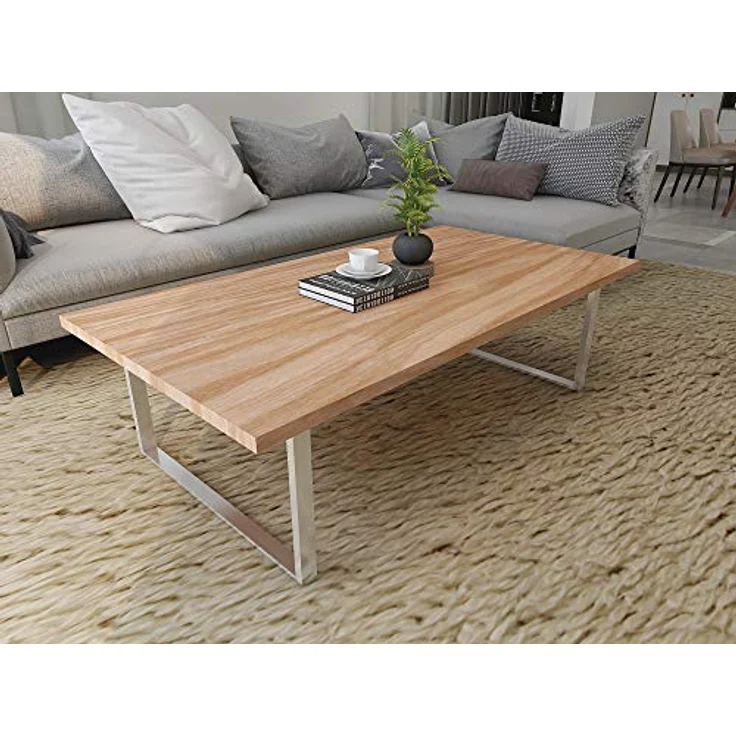 Montixx® 2X (1 Paar) Quadrat Couchtisch & Tischkufen Bank Tischuntergestell B 60cm x H 40cm Edelsthal – Bild 6