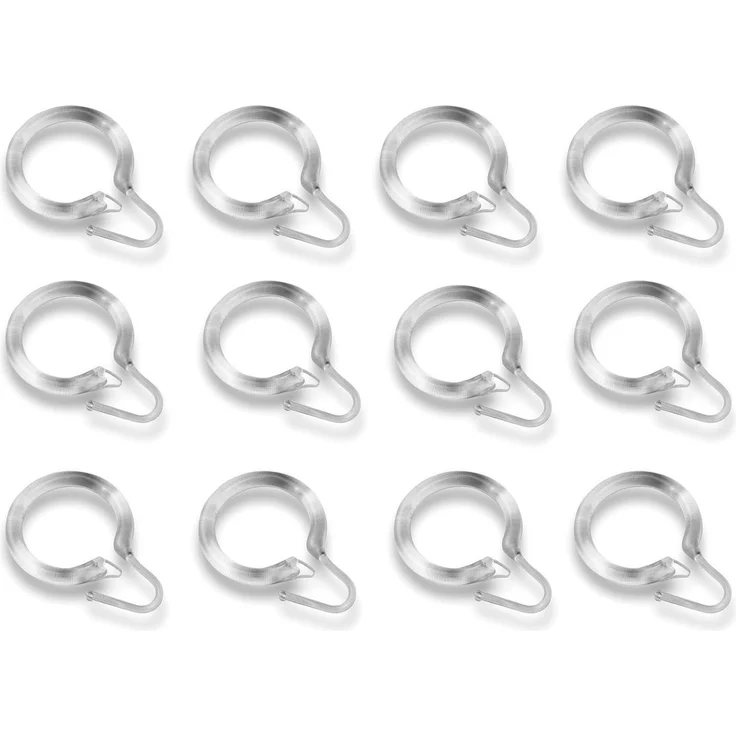nodeko Duschvorhangringe Duschmantelringe Innendurchmesser 35 mm, für Duschvorhangstangen, (Packung, 12-St), einfacher Wechsel – Bild 2