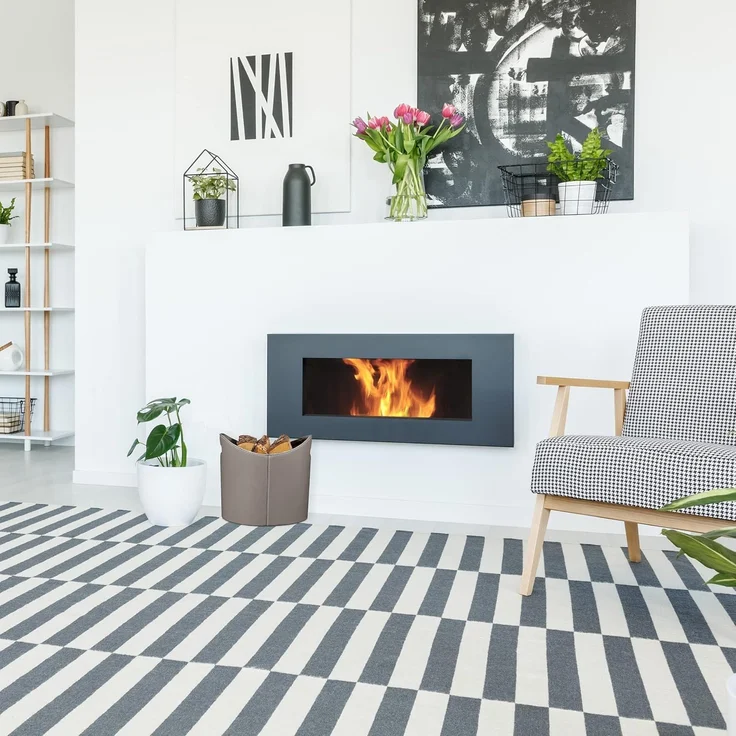 Relaxdays Grauer Holzkorb Kunstleder – Bild 2
