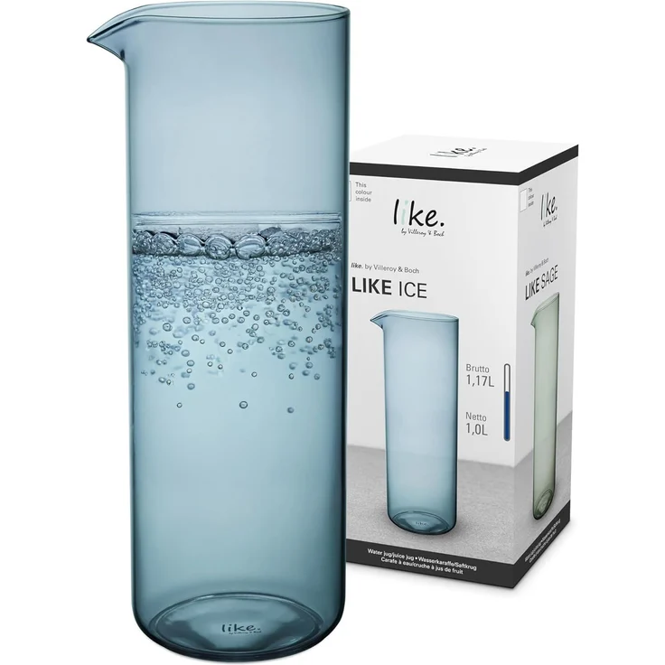 like. by Villeroy & Boch Like Glass Wasserkaraffe / Saftkrug 1 l - Ice