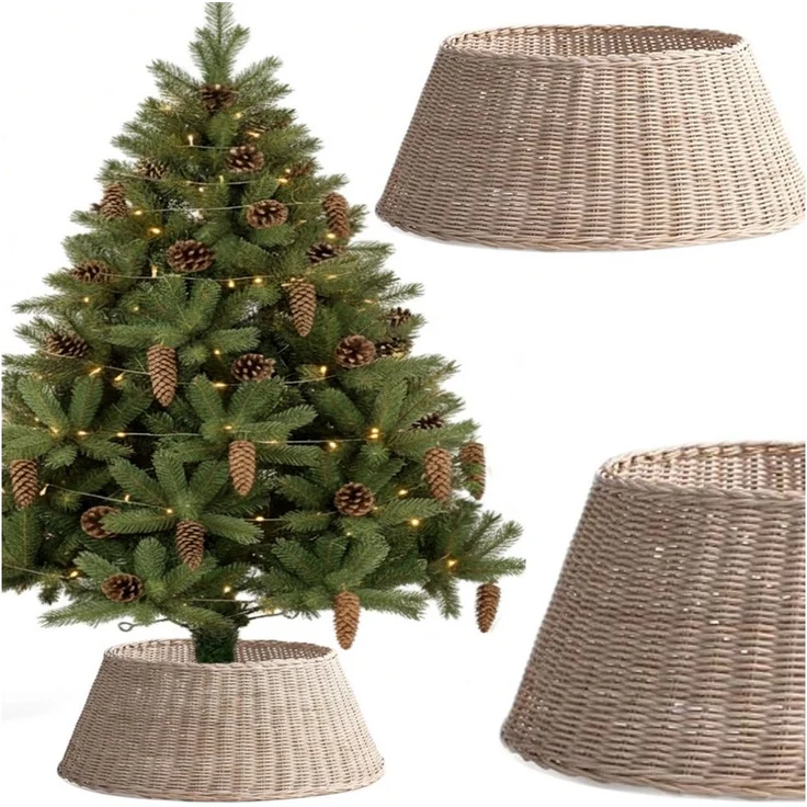COIL Weihnachtsbaumdecke Weihnachtsbaumabdeckung, Weihnachtsbaumrock, Weihnachtsbaumständer, oval, rechteckig, Durchmesser ab 56 cm – Bild 5